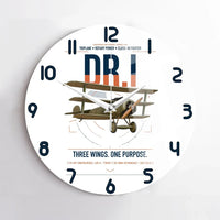 Thumbnail for Fokker Dr.I design on white no frame wall clock