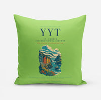 Thumbnail for St. John's International Airport (YYT) design on light green pillow