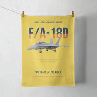 Thumbnail for F-A-18D Hornet Two Seats All Weather design on yellow towel
