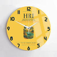 Thumbnail for Mattala Rajapaksa International Airport (HRI) design on yellow no frame wall clock