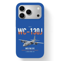 Thumbnail for WC-130J Hurricane Hunter design on blue magsafe iphone case, for iPhone 17 Pro