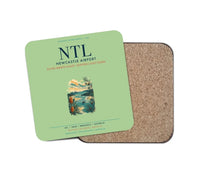 Thumbnail for Newcastle Airport (NTL) design on light green 1 piece coaster