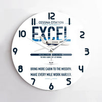 Thumbnail for Cessna Citation Excel design on white no frame wall clock