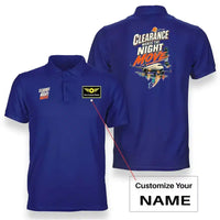 Thumbnail for SIGNAL 661 - Clearance Makes The Night Move - Double-Side Polo design on blue double side polo with custom name badge