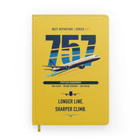 Thumbnail for Boeing 757-300 design on yellow notebook