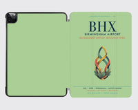 Thumbnail for Birmingham Airport (BHX) design on light green ipad tablet case
