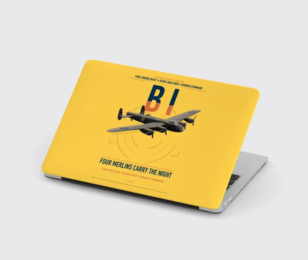 Avro Lancaster B I design on yellow MacBook case