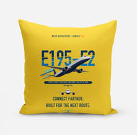 Thumbnail for Embraer E195-E2 design on yellow pillow