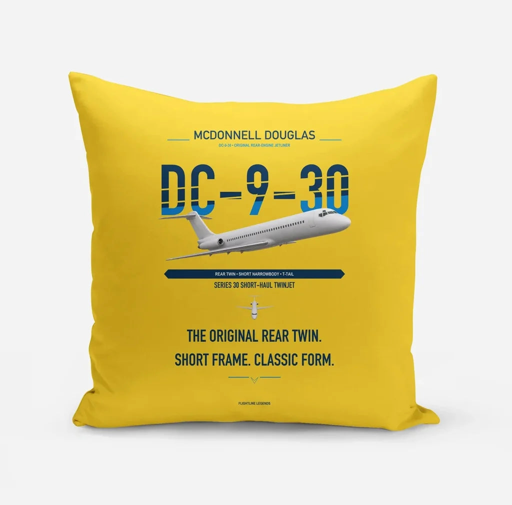 McDonnell Douglas DC-9-30 design on yellow pillow