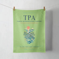 Thumbnail for Tampa International Airport (TPA) design on light green towel