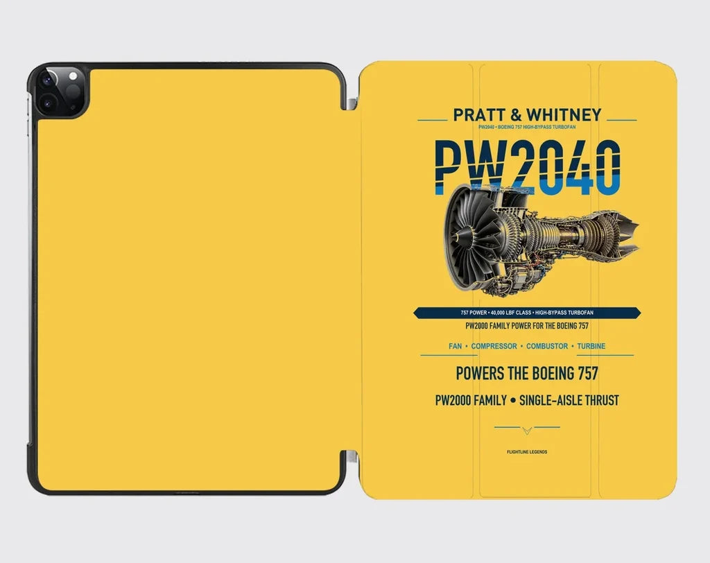 PW2040 design on yellow ipad tablet case