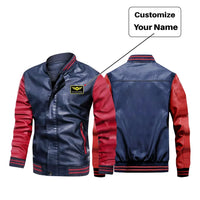 Thumbnail for Customisable Name Stylish Leather Bomber Bomber Jacket - view 3