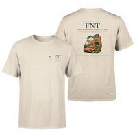 Thumbnail for Bishop International Airport (FNT) design printed on beige double-side t-shirt