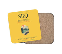 Thumbnail for Sarasota Bradenton International Airport (SRQ) design on yellow 1 piece coaster