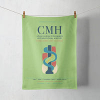 Thumbnail for John Glenn Columbus International Airport (CMH) design on light green towel