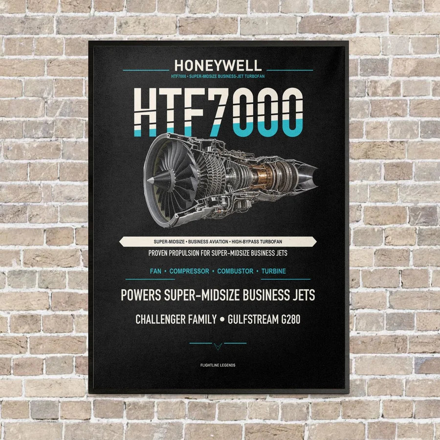 HTF7000 vertical canvas print - framed - black background