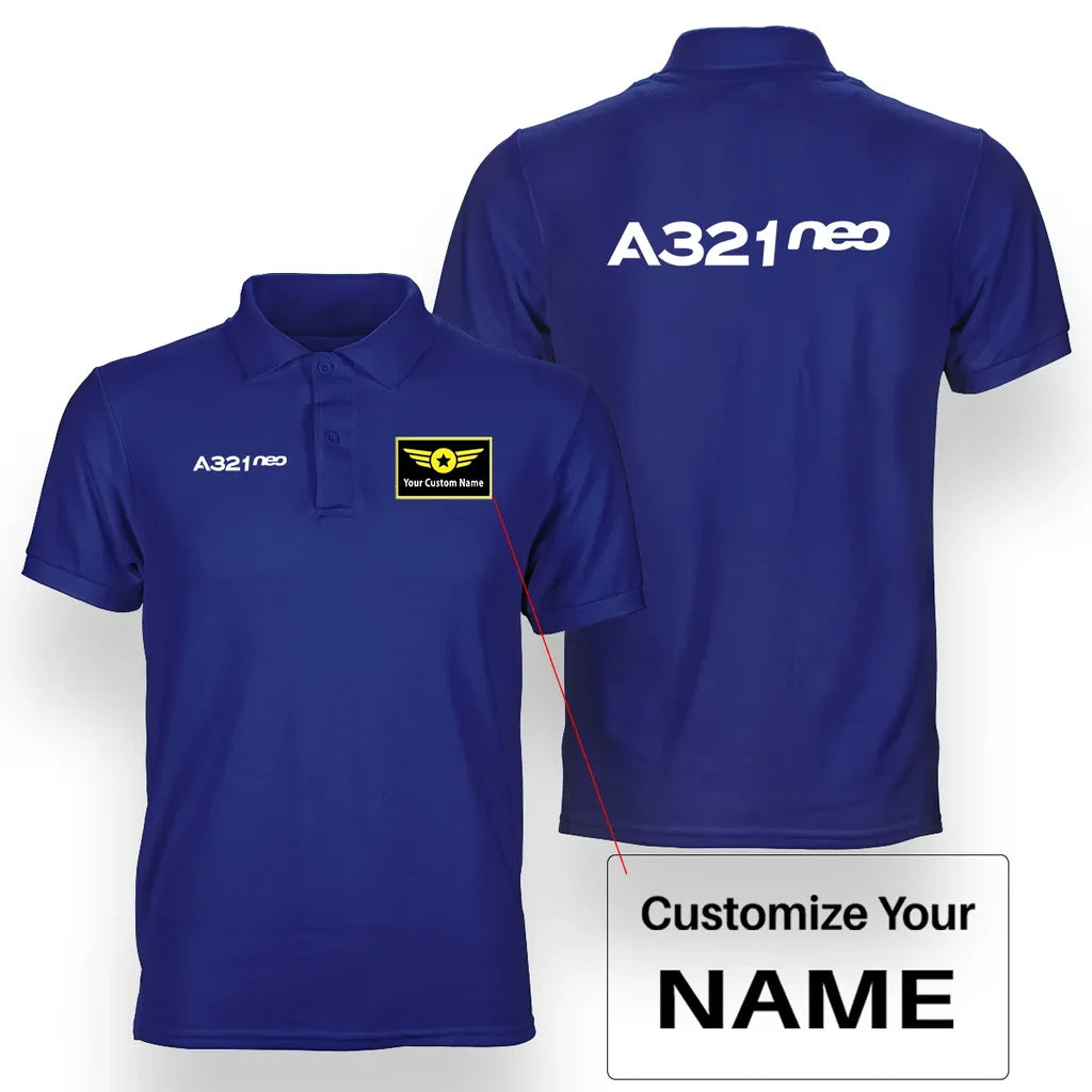 Customisable Airbus A321 Polo Shirt - view 3