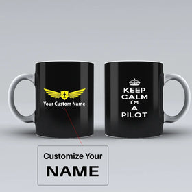 Keep Calm I'm a Pilot Ceramic White Mugs