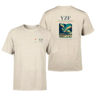 Thumbnail for Yellowknife Airport (YZF) design printed on beige double-side t-shirt