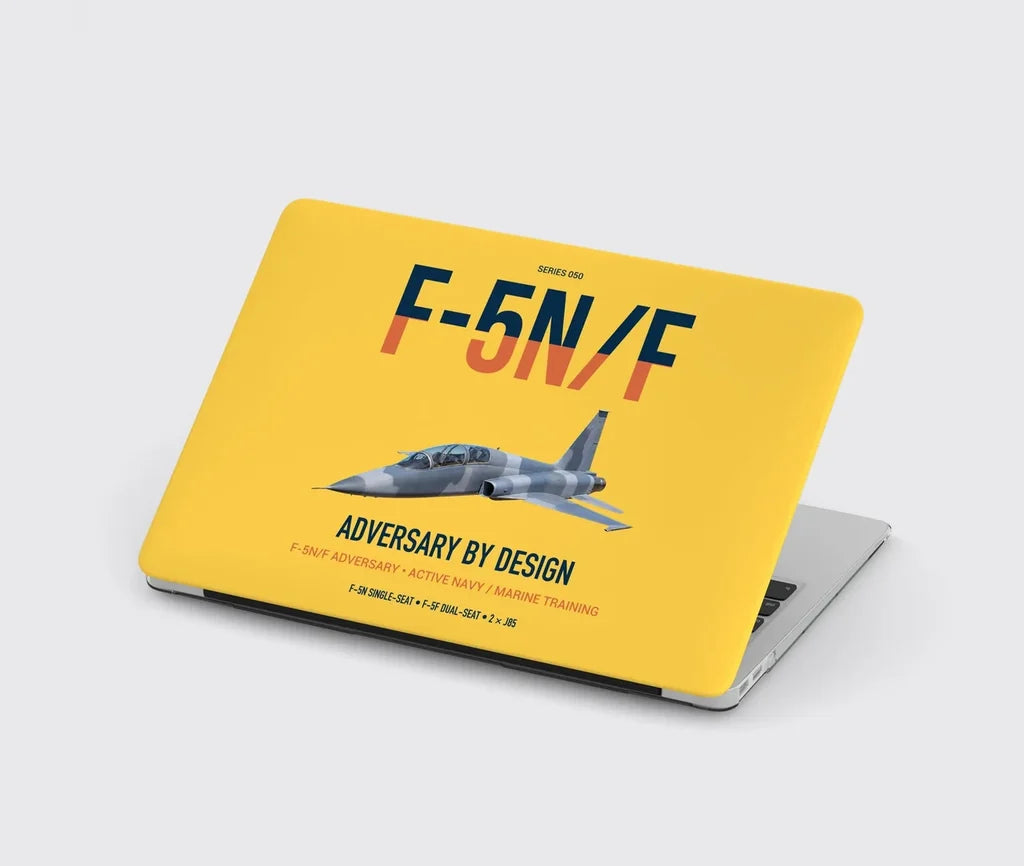 F-5N F Adversary design on yellow MacBook case