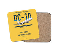 Thumbnail for McDonnell Douglas DC-10 design on yellow 1 piece coaster
