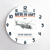 Thumbnail for Leonardo AW101 Merlin HM2 design on white no frame wall clock