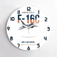 Thumbnail for F-16C Fighting Falcon Nine G One Purpose design on white no frame wall clock