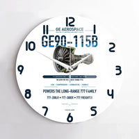 Thumbnail for GE90-115B design on white no frame wall clock