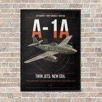 Thumbnail for Messerschmitt Me 262A-1a vertical canvas print - framed - black background