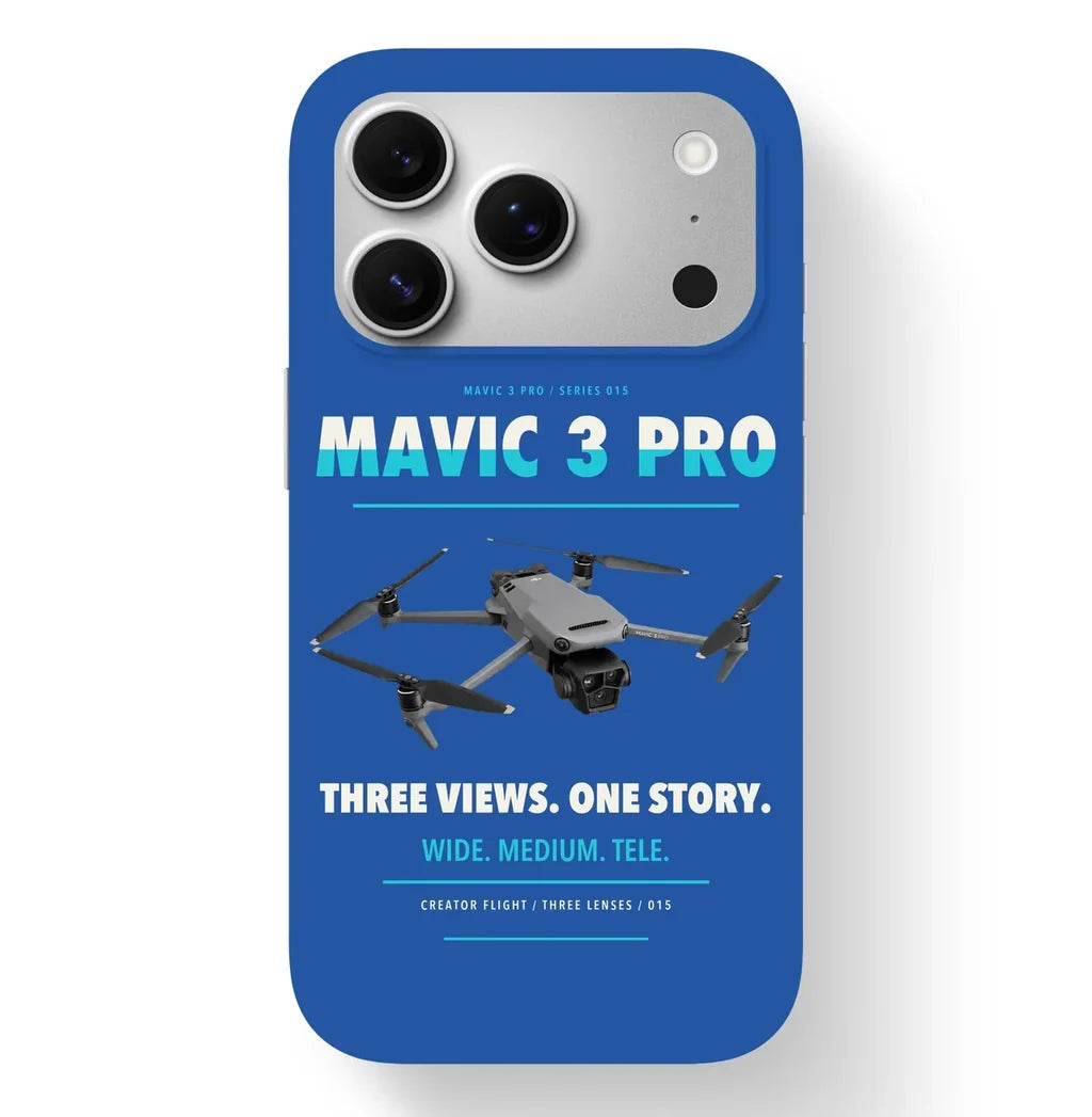 DJI Mavic 3 Pro Case design on blue iphone case