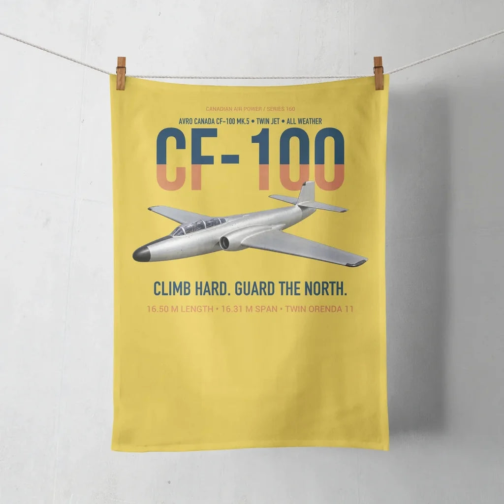 Avro Canada CF-100 Mk5 Canuck Northern All Weather Interceptor design on yellow towel