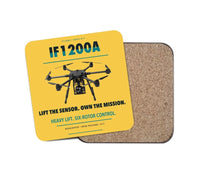 Thumbnail for Inspired Flight IF1200A design on yellow 1 piece coaster