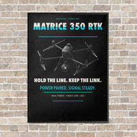 Thumbnail for DJI Matrice 350 RTK vertical canvas print - framed - black background