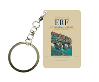 Thumbnail for Erfurt-Weimar Airport (ERF) design on beige key chain