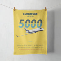 Thumbnail for Bombardier Global 5000 design on yellow towel