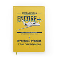 Thumbnail for Cessna Citation Encore+ design on yellow notebook