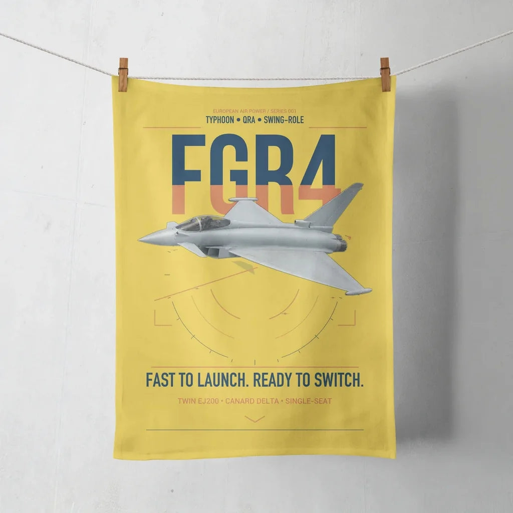 Eurofighter Typhoon FGR4 design on yellow towel