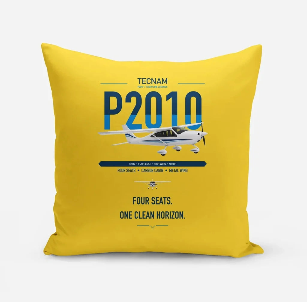 Tecnam P2010 design on yellow pillow