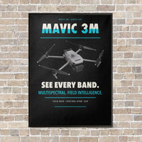 Thumbnail for DJI Mavic 3 Multispectral vertical canvas print - framed - black background