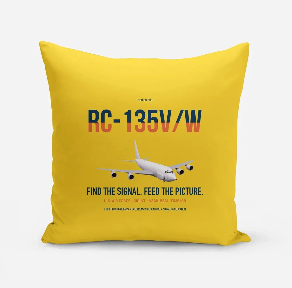 RC-135V W Rivet Joint design on yellow pillow