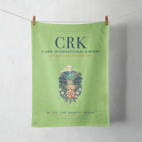 Thumbnail for Clark International Airport (CRK) design on light green towel