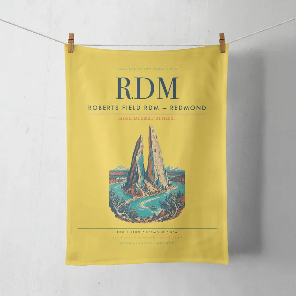 Roberts Field (RDM) design on yellow towel