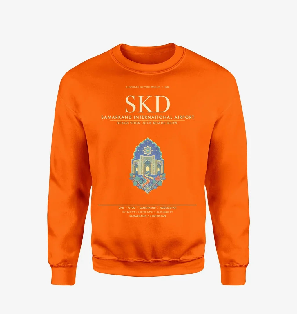 Samarkand International Airport SKD Sweatshirt - Orange