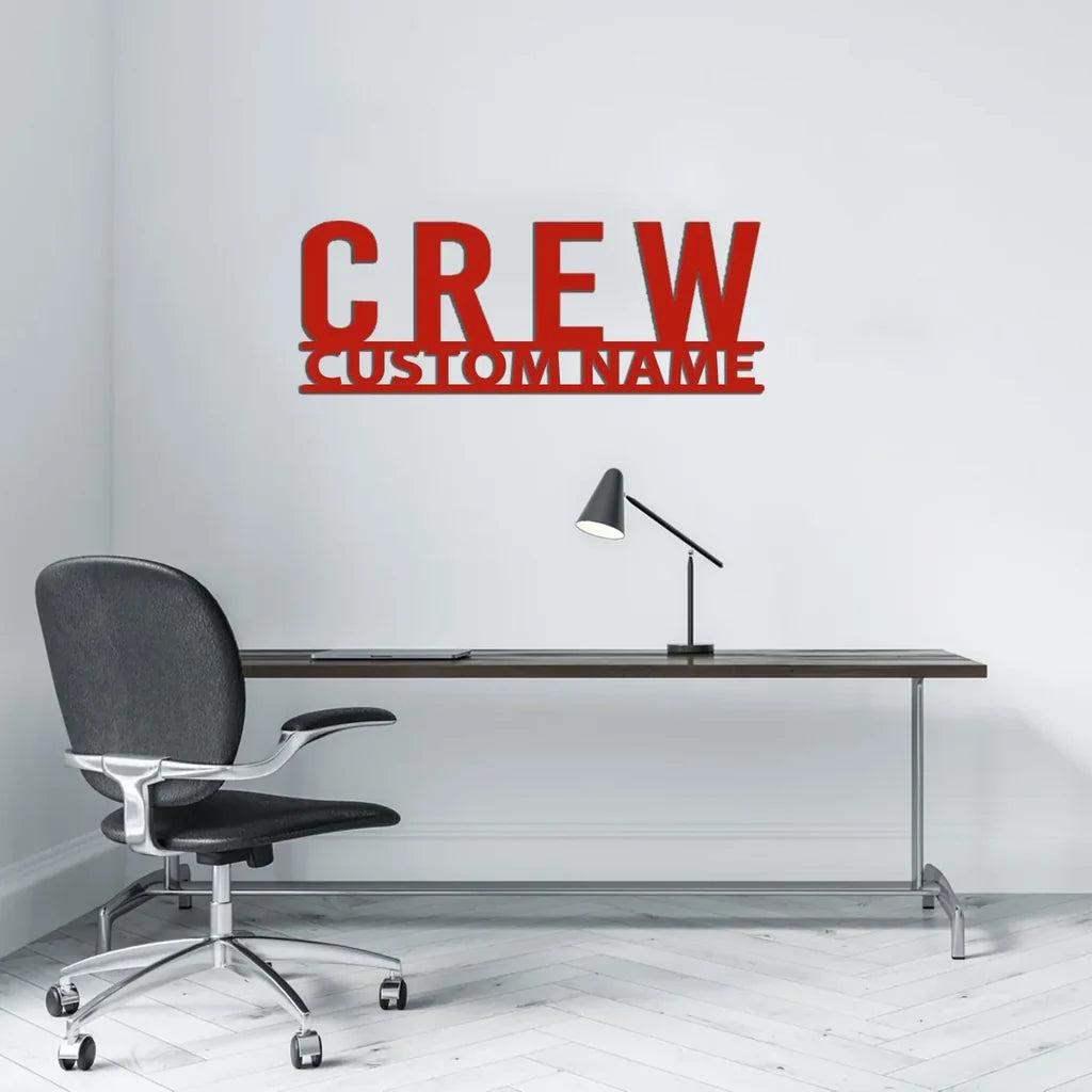 Customisable CREW & Text Metal Sign - view 3