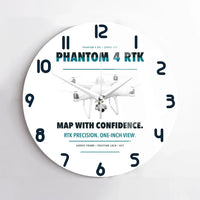 Thumbnail for DJI Phantom 4 RTK design on white no frame wall clock