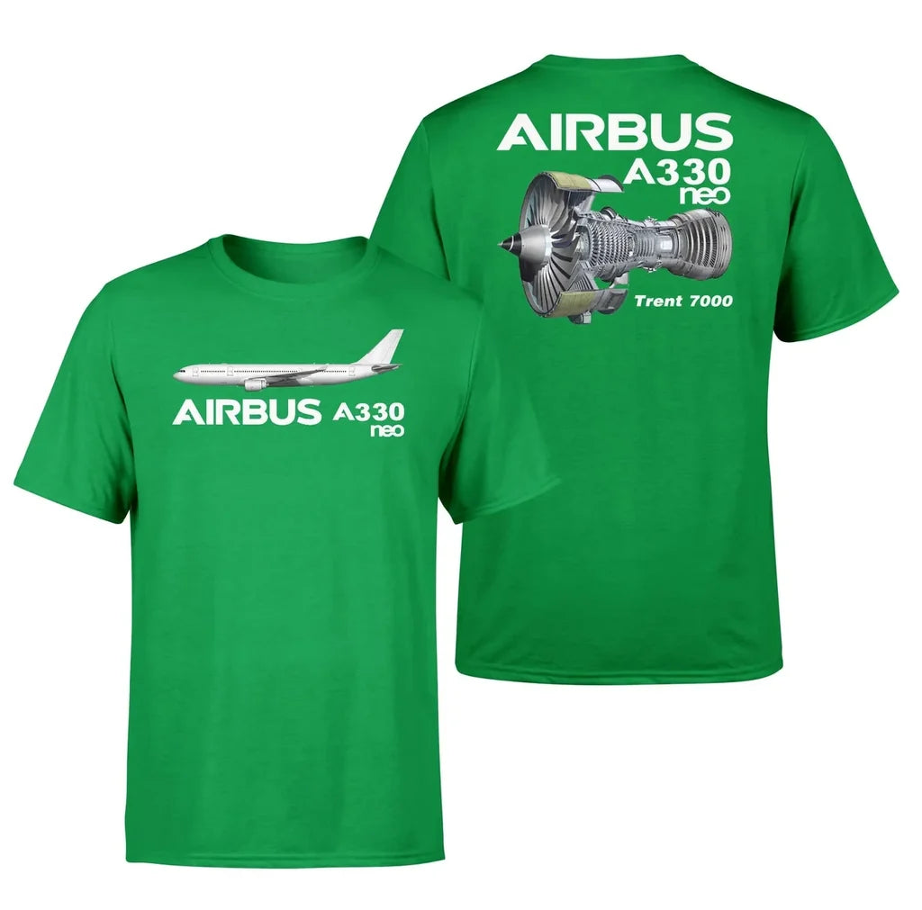 Airbus A330neo & Trent 7000 Engine Designed Double-Side aviation t-shirt