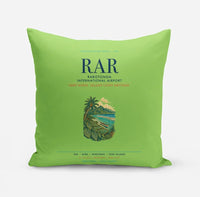Thumbnail for Rarotonga International Airport (RAR) design on light green pillow