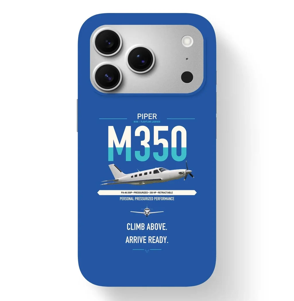 Piper M350 design on blue magsafe iphone case, for iPhone 17 Pro