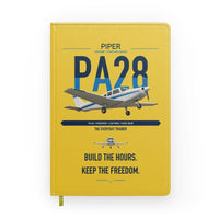 Thumbnail for Piper PA-28 Cherokee design on yellow notebook