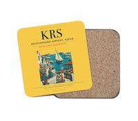 Thumbnail for Kristiansand Airport, Kjevik (KRS) design on yellow 1 piece coaster